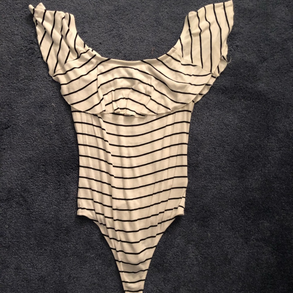 Off the shoulder express bodysuit